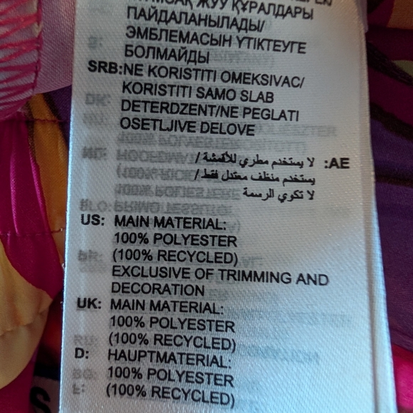 FARM RIO x ADIDAS Training Pacer Shorts Birds of Paradise Bold Pink Size Medium - Picture 10 of 16